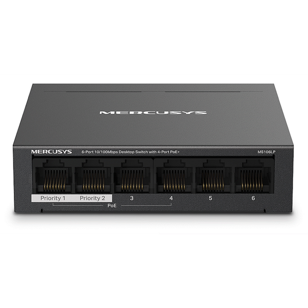 TP-Link Mercusys MS106LP 6-Port 10/100Mbps Desktop Switch with 4-Port PoE+