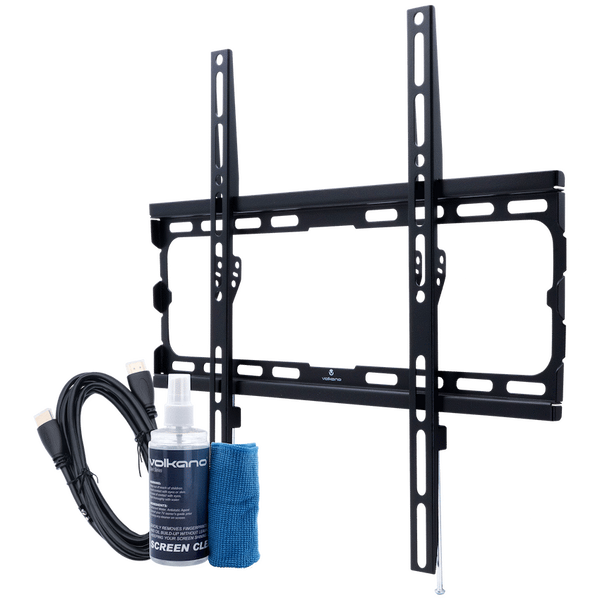 Volkano Steel Series Fixed TV Wall Mount Bundle for up to 70" TVs