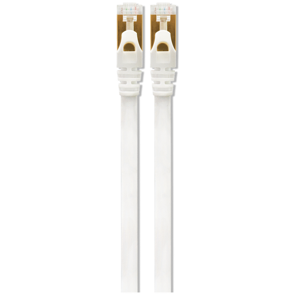 VolkanoX Giga Series Cat 7 Ethernet Cable 5m - White, Gold Tips