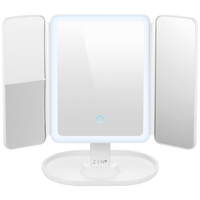 ZEN Selene Series Detachable Trifold Makeup Mirror - White
