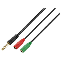 Volkano Unity Series AUX Splitter 4-Pole Plug to 2 AUX Sockets