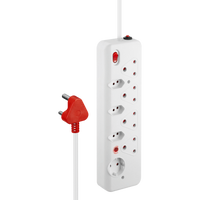 Nexon 8 Way  Medium Surge Multiplug 0.5M - White