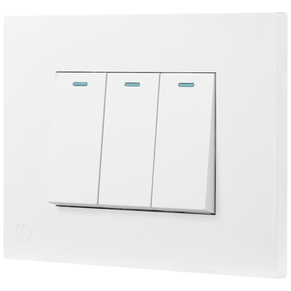 Ellies 3 Lever 1 Way Switch 2x4 (60mmx100mm) -WT