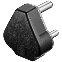 Ellies 16a Heavy-Duty Rubber Screw-on Plug Top - Black