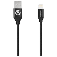 Volkano Weave Series Fabric Braided MFI Lightning Cable 27W 1.2m - Black