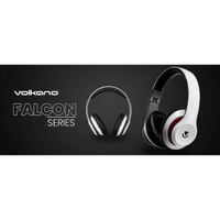 Volkano Falcon Series Headphones with Microphone - White