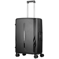 Travelwize Clipper PP 65cm 4-Wheel Spinner Luggage Black
