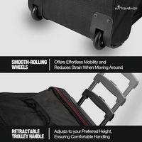 Travelwize Asteroid Trolley Duffle - Black/Red