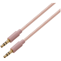 Premio Braided AUX Cable 2m - Rose Gold