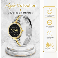 Volkano Ayla Collection Jewelled Smartwatch With 2 Colour Metal link strap