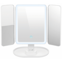 ZEN Selene Series Detachable Trifold Makeup Mirror - White