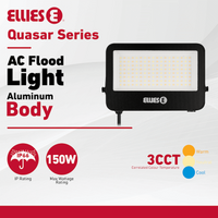 Ellies Quasar Series 150W AC Flood Light  with 3CCT -BK