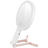 ZEN JestSet Series Portable Handheld LED Mirror - White