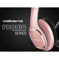 Volkano Phonic Series Bluetooth Full-Size Headphones - Rose Gold