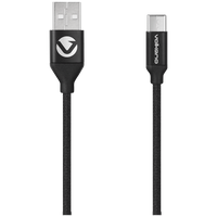 Volkano Weave Series Fabric Braided Micro USB Cable 1.2m - Black