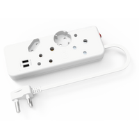 Ellies 4-Way Multiplug - 2 x USB 2.4a - 0.4m