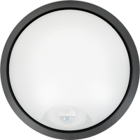 Ellies Spectra Series - AC 15W  Round LED Bulkhead with 3CCT and Sensor -BK