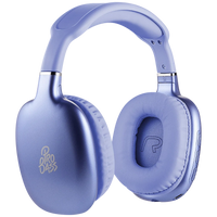 Pro Bass Retro Bluetooth Wireless Headphone with PU Case - Purple