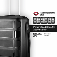 Travelwize Tourer PP 65cm 4-wheel Spinner Luggage Black
