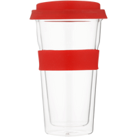 Snappy Thermal Glass Tumbler 400ml Red ( Order in Qty of 6)