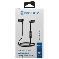Amplify Blues 2.0 Bluetooth Earphones - Solid Black