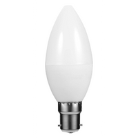 Switched 5w Candle LED Light Bulb B22 - Cool White