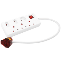 Ellies 6 way High Surge Multiplug 0.5M - WT