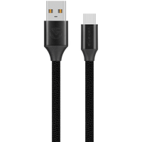 Volkano Weave Series Braided USB A to Type-C Cable 1.2m 60w - Black