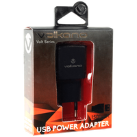 Volkano Volt M Series 2a USB Wall Charger - Black with Micro USB