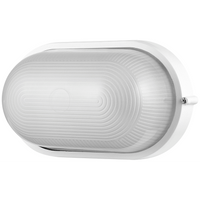 Ellies Illume Series - Large AC Oval Bulkhead - Aluminium + Glass - E27 Base -WT