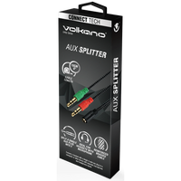 Volkano Unity Series AUX Splitter 4-Pole Socket to 2 AUX