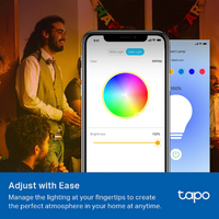TP-Link Tapo L530B (2-Pack) Smart Wi-Fi Light Bulb - Multicolour