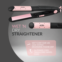 Aura by Elektra Wet n Dry Straightener Black