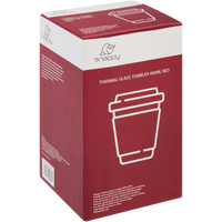 Snappy Thermal Glass Tumbler 400ml Red ( Order in Qty of 6)