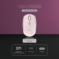 Volkano Talc Wireless Mouse - Pink