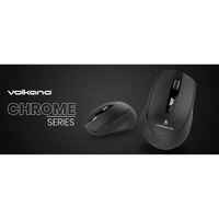 Volkano Chrome Series Wireless Mouse - Black