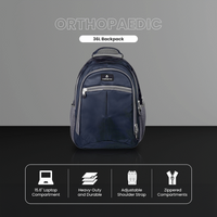Volkano Orthopaedic Backpack 27L - Navy/Grey