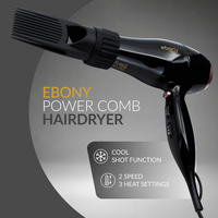 Elektra Ebony Power Comb Hairdryer