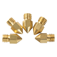 Creality M6 0.4mm Brass Nozzle - Big Head - 5 Pcs