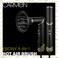 Carmen 5-in-1 Hot Air Brush - Ebony