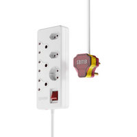 Ellies 6 way High Surge Multiplug 0.5M - WT