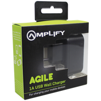 Amplify Agile Series Single USB 1a Wall Charger