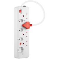 Nexon 8 Way  Medium Surge Multiplug 0.5M - White
