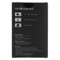 Volkano On-The-Go USB to Type-C 18w Braided 1m Cable - Black
