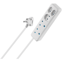 SWITCHED 5 Way Multiplug - White