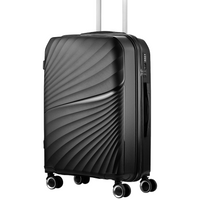 Travelwize Quartz PP 66cm 4-Wheels Spinner Luggage - Black