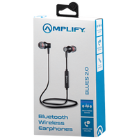 Amplify Blues 2.0 Bluetooth Earphones - Solid Black