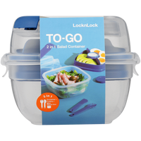 LocknLock To Go 3in1 salad box 950ml bl ( Order in Qty of 8)