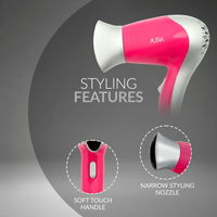 Aura by Elektra 1200W Soft Touch Hairdryer
