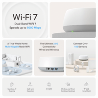 TP-Link Deco BE25 (2-Pack) BE3600 Whole Home Mesh Wi-Fi 7 System
